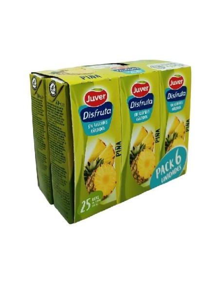 ZUMO JUVER PIÑA-MANZ-UVA 6X200ML