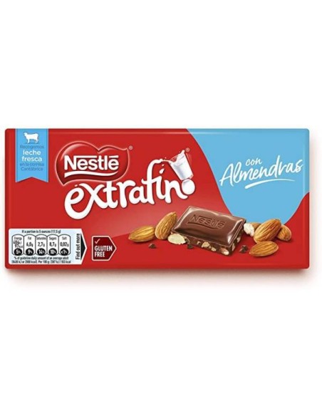 CHOCOLATE  LECHE-ALMENDRA NESTLE 123G
