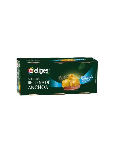 ACEITUNAS  RELLENAS DE ANCHOA IFA 3X50G