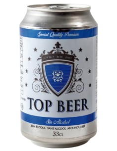 CERVEZA TOP BEER S/ALC 33CL
