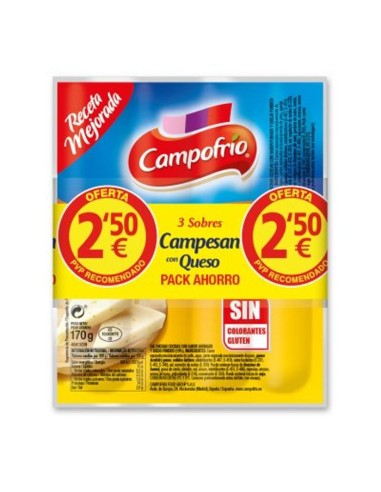 SALCHICHAS CAMPESAN CAMPOFRIO 3X170G