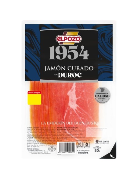 LONCH. JAMON CURADO ELPOZO 80G