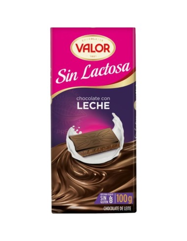 CHOCOLATE CON LECHE SIN LACTOSA VALOR 100G