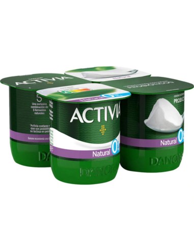 YOGUR ACTIVIA BIFIDUS NATURAL 0% 0% 4X120G