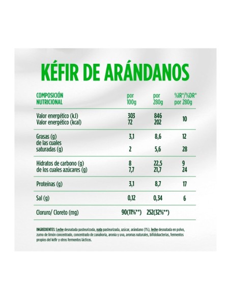 KEFIR ACTIVIA ARANDANOS 280G