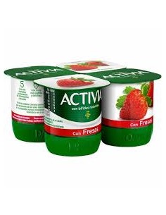 ACTIVIA CON FRESAS DANONE 4X120G