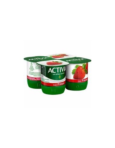 ACTIVIA CON FRESAS DANONE 4X120G
