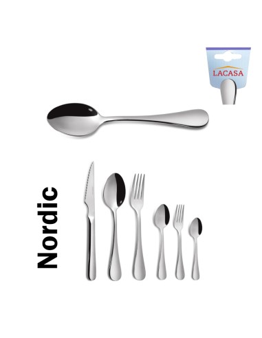 CUCHARA INOX POSTRE  6U