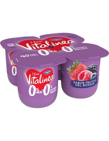 YOGUR VITALINEA FRUTAS DEL BOSQUE 4X120G