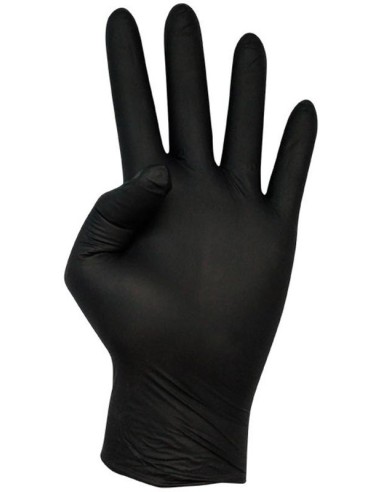 GUANTE NITRILO NEGRO CUATROGASA EXTREME T/S 100U