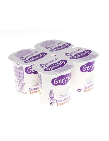 YOGUR NATURAL DESNATADO EDULCORADO GERVAIS 4X120G