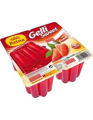 GELATINA FRESA REINA 4X100G