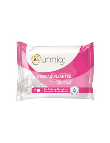 TOALLITAS DESMAQUILLANTES PIELES SENSIBLES IFA 25U