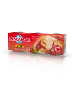 ATUN CON TOMATE PESCAMAR 3X80G