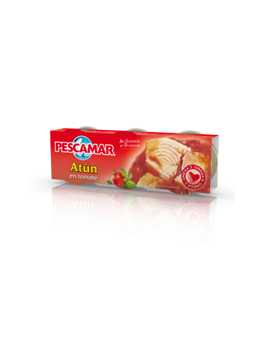 ATUN CON TOMATE PESCAMAR 3X80G