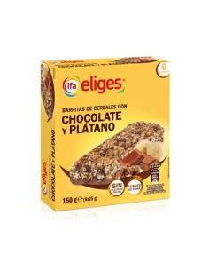 BARRITA CEREALES CHOCO/PLATANO 6X25G