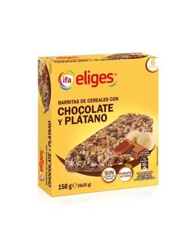BARRITA CEREALES CHOCO/PLATANO 6X25G