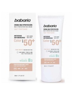 CREMA MULTIPROTECCION FACIAL BABARIA F-50 VITAMINA B3 50ML 