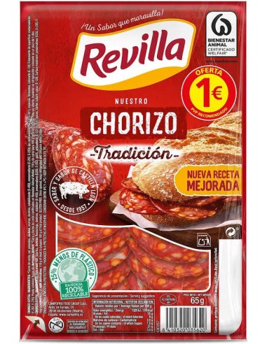 LONCHEADO CHORIZO TRADICION SIN FRIO 65G