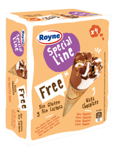 HELADOS CONO S/LACTOSA S/GLUTEN ROYNE 4X65G/4X120ML