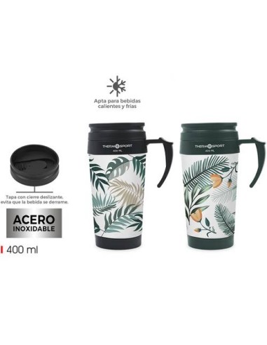 TAZA MUG DECORADA TERMO 400ML