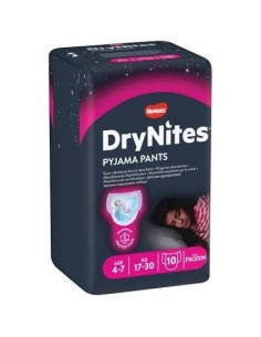PAÑAL HUGGIES DRYNITES NIÑA  4-7AÑOS 17-30K/10U